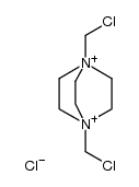1,4-bis(chloromethyl)-1,4-diazoniabicyclo[2.2.2]octane dichloride Structure