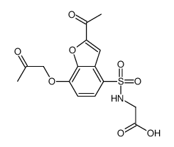 2-[[2-acetyl-7-(2-oxopropoxy)-1-benzofuran-4-yl]sulfonylamino]acetic acid结构式