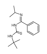 N-tert-Butyl-N'-(N-isopropylbenzimidoyl)thioharnstoff结构式