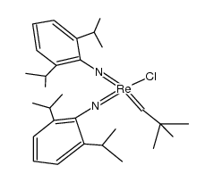 Re(2,6-i-Pr2C6H3N)2(CH-t-Bu)Cl结构式