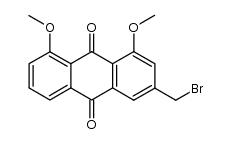 3-(bromomethyl)-1,8-dimethoxy-9,10-anthracenedione Structure