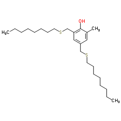 2-Methyl-4,6-bis(octylsulfanylmethyl)phenol structure