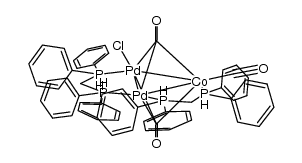 {Pd2CoCl(CO)3(dppm)2}结构式
