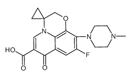 9'-fluoro-10'-(4-methyl-1-piperazinyl)-7'-oxospiro(cyclopropane-1,3'(2'H)-(7H)pyrido(1,2,3-de)(1,4)benzoxazine)-6'-carboxylic acid Structure