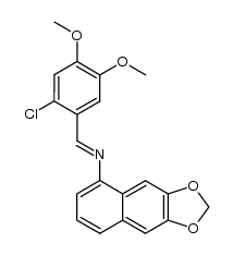 N-(2-chloro-4,5-dimethoxybenzylidene)-6,7-(methylenedioxy)-1-naphthylamine结构式