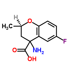 (2R)-4-Amino-6-fluoro-2-methyl-4-chromanecarboxylic acid Structure