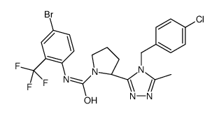 (R)-N-(4-溴-2-(三氟甲基)苯基)-2-(4-(4-氯苄基)-5-甲基-4H-1,2,4-噻唑-3-基)吡咯烷-1-羧酰胺结构式