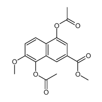 4,8-双(乙酰基氧基)-7-甲氧基-2-萘羧酸甲酯结构式