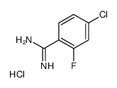 4-CHLORO-2-FLUORO-BENZAMIDINE HYDROCHLORIDE Structure
