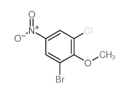 2-溴-6-氯-4-硝基苯甲醚结构式