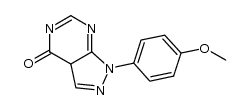 1-(4-methoxyphenyl)-1H-pyrazolo[3,4-d]pyrimidin-4(3aH)-one结构式