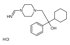 1-cyclohexyl-2-(4-methanimidoylpiperazin-1-yl)-1-phenylethanol,hydrochloride Structure