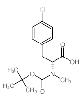 4-氯-N-[(1,1-二甲基乙氧基)羰基]-N-甲基-D-苯丙氨酸结构式