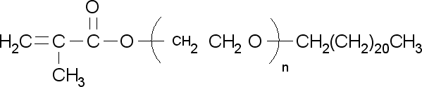 Poly(ethylene glycol) behenyl ether methacrylate structure