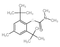 Carbamothioic acid,dimethyl-, S-[2,6-bis(1,1-dimethylethyl)-4-methylphenyl] ester (9CI)结构式