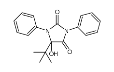 5-(tert-butyl)-5-hydroxy-1,3-diphenylimidazolidine-2,4-dione Structure
