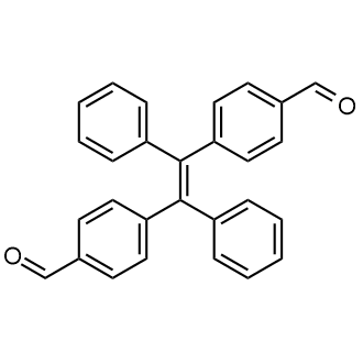 4,4'-(1,2-二苯基乙烯-1,2-二基)二苯甲醛结构式
