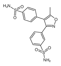 3-[4-[4-(氨基磺酰基)苯基]-5-甲基-3-异恶唑基]苯磺酰胺结构式