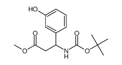 3-(Boc-氨基)-3-(3-羟基苯基)丙酸甲酯结构式