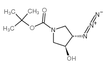 (3S,4S)-3-叠氮基-4-羟基吡咯烷-1-羧酸叔丁酯结构式