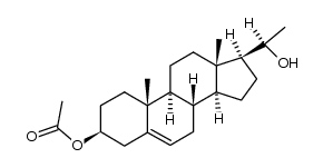 Δ5-pregnene-3β,20(R)-diol 3-O-monoacetate结构式