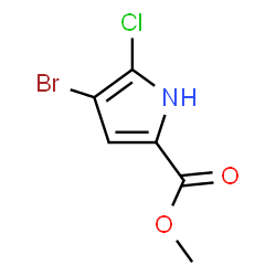 Methyl 4-Bromo-5-chloro-1H-pyrrole-2-carboxylate Structure