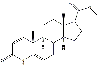 3-Oxo-4-azaandrosta-1,5,7-triene-17-carboxylic Acid Methyl Ester Structure