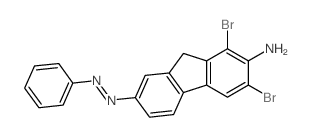 1,3-dibromo-7-phenyldiazenyl-9H-fluoren-2-amine结构式