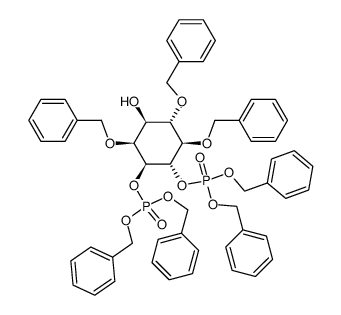 D-myo-Inositol, 2,5,6-tris-O-(phenylmethyl)-, 3,4-bisbis(phenylmethyl) phosphate Structure