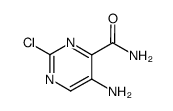 5-amino-2-chloropyrimidine-4-carboxamide结构式