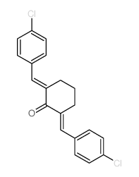 2,6-bis[(4-chlorophenyl)methylidene]cyclohexan-1-one结构式
