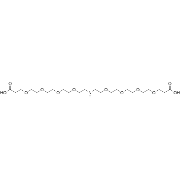 NH-bis(PEG4-acid)结构式