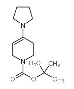 1-Boc-4-(1-吡咯烷)-3,6-二氢-2H-吡啶结构式