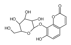 Daphnetin 8-O-glucoside结构式
