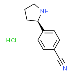 (R)-4-(Pyrrolidin-2-yl)benzonitrile hydrochloride Structure