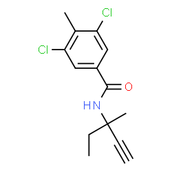 3,5-DICHLORO-4-METHYL-N-(3-METHYLPENT-1-YN-3-YL)BENZAMIDE Structure