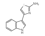 4-(1H-3-吲哚)-1,3-噻唑-2-胺结构式