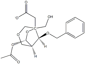 (1R,5R,7S,8S)-7-(Acetyloxy)-8-(phenylmethoxy)-3,6-dioxabicyclo[3.2.1]octane-5-methanol 5-acetate Structure