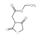 ethyl 2-(4-oxo-2-sulfanylidene-1,3-thiazolidin-3-yl)acetate结构式