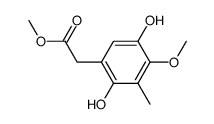 methyl (2,5-dihydroxy-4-methoxy-3-methylphenyl)acetate Structure