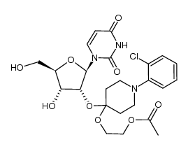 2'-O-[4-(2-Acetoxyethoxy)-1-(2-chlorophenyl)piperidin-4-yl]uridine Structure