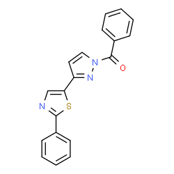 Phenyl[3-(2-phenyl-1,3-thiazol-5-yl)-1H-pyrazol-1-yl]methanone结构式