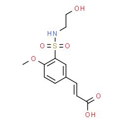 (E)-3-(3-(N-(2-hydroxyethyl)sulfamoyl)-4-methoxyphenyl)acrylic acid Structure