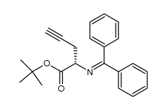 (S)-2-(benzhydrylidene-amino)-pent-4-ynoic acid tert-butyl ester Structure