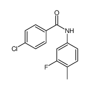 4-Chloro-N-(3-fluoro-4-methylphenyl)benzamide结构式