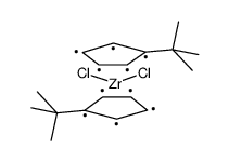 二氯化双(叔丁基环戊二烯基)合锆结构式