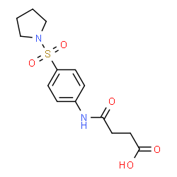 N-[4-(PYRROLIDINE-1-SULFONYL)-PHENYL]-SUCCINAMIC ACID结构式