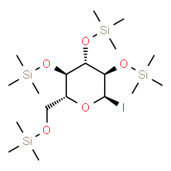 2,3,4,6-四-O-(三甲基硅烷基)-ALPHA-D-吡喃葡萄糖基碘化物结构式