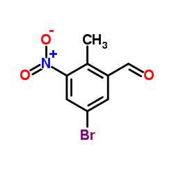 5-Bromo-2-methyl-3-nitrobenzaldehyde Structure