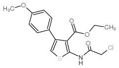 2-(2-氯乙酰基氨基)-4-(4-甲氧基苯基)-噻吩-3-羧酸乙酯结构式